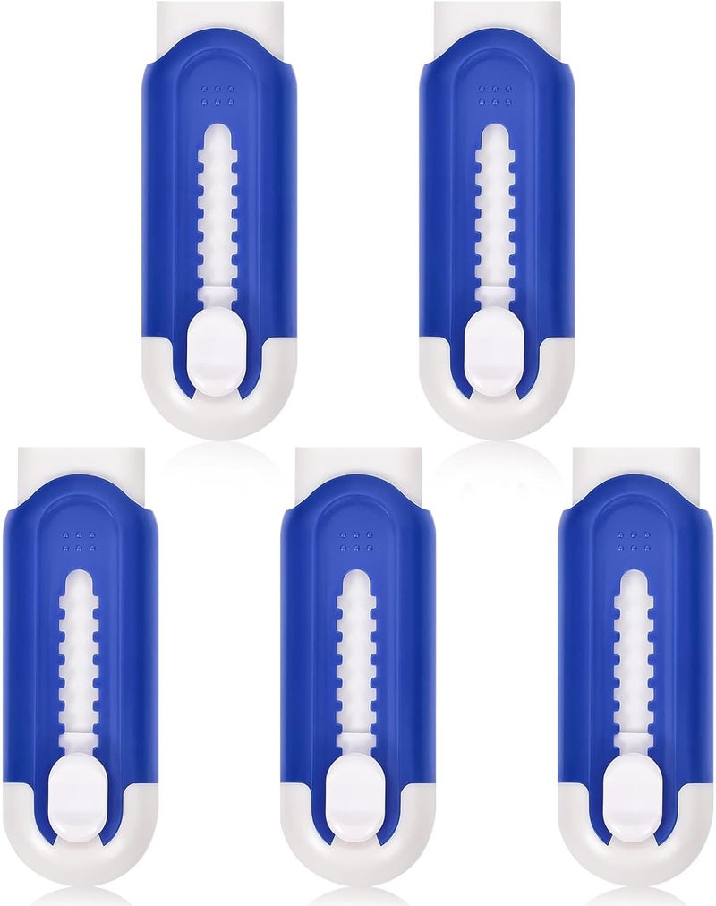 Muxdilu Pencil Erasers, Retractable Erasers for Pencils - Blue White, Pack of 5 - Image 3